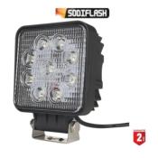 Phare de travail carré 9 Led 27W 1800 Lumens "Sodiflash"