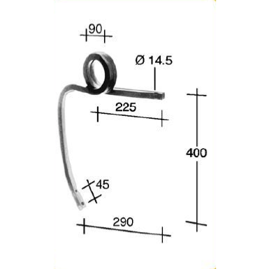 Dent Double Spire Sans Soc 20 x 20 Droite/Gauche