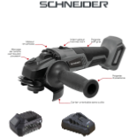 Pack 20 V Perceuse Visseuse + Meuleuse d'Angle - "Schneider"