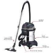 Nettoyeur HP Eau Froide - Mono - 9l/min 160 Bar - Total Stop - "Schneider" 1 Aspirateur Eau & Poussière 20L "Schneider" Offert